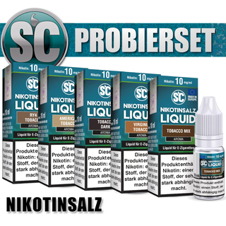 5x 10ml SC Nikotinsalz Probierbox Liquid mit Aroma