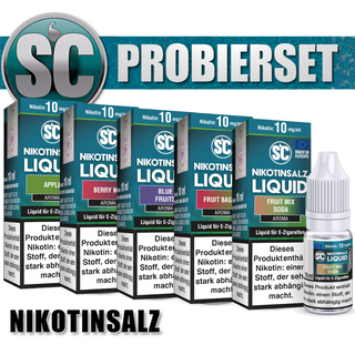 5x 10ml SC Nikotinsalz Probierbox Liquid mit Aroma