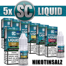 5x 10ml SC Nikotinsalz Probierbox Liquid mit Aroma