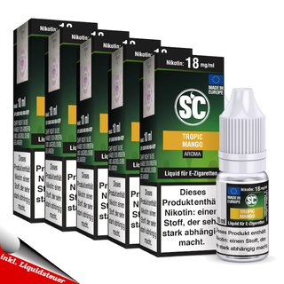 10x 10ml SC Liquid Tropic Mango kein Nikotin