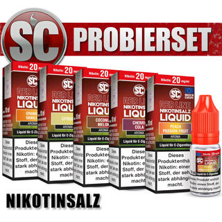 5x 10ml SC RED LINE OVERDOSED Liquid Nikotinsalz E-Liquid