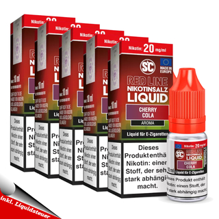 5x 10ml SC RED LINE Cherry Cola 10mg/ml