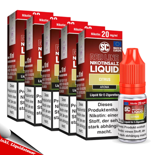 5x 10ml SC RED LINE Citrus 20mg/ml