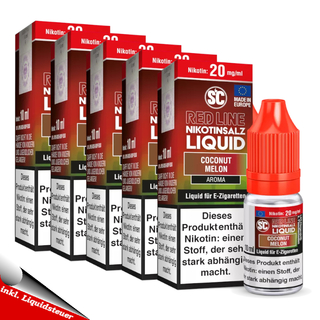 5x 10ml SC RED LINE Coconut Melon 10mg/ml