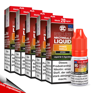 5x 10ml SC RED LINE Orange Vanilla 10mg/ml