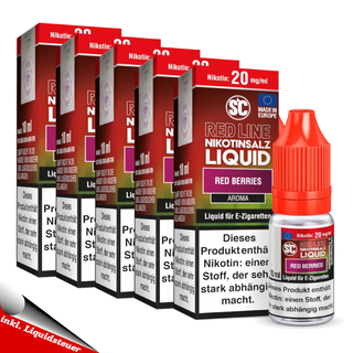 5x 10ml SC RED LINE Red Berries 20mg/ml