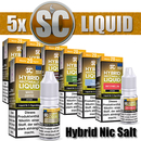 5x 10ml SC HYBRID Nikotinsalz Probierbox Liquid mit Aroma