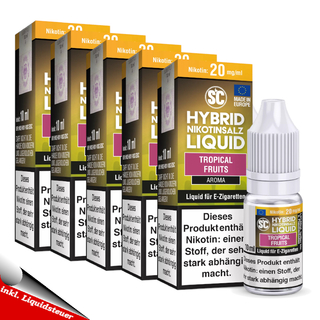 5x 10ml SC HYBRID Tropical Fruits 10mg/ml