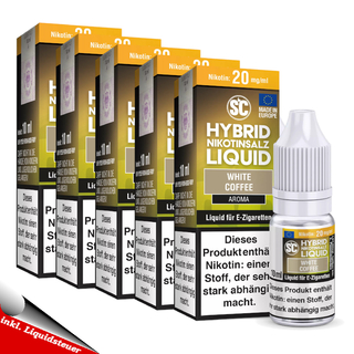 5x 10ml SC HYBRID White Coffee 5mg/ml