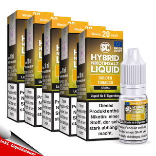 5x 10ml SC HYBRID Golden Tobacco 5mg/ml