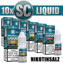 10x 10ml SC Nikotinsalz Probierbox Liquid mit Aroma - 100...