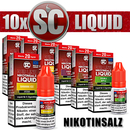 10x 10ml SC RED LINE OVERDOSED Nikotinsalz E-Liquid -...