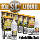 10x 10ml SC HYBRID Nikotinsalz Liquid Aroma Probierbox -...