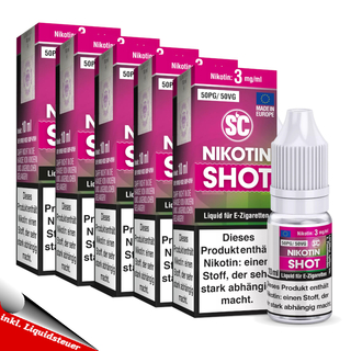 10x 10 ml SC Nikotinshot 50/50 - 3mg/ml