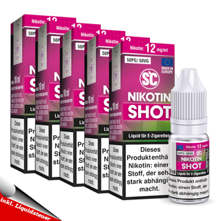 10x 10 ml SC Nikotinshot 50/50 - 12mg/ml