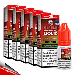 5x 10ml SC RED LINE Cappuccino 10mg/ml