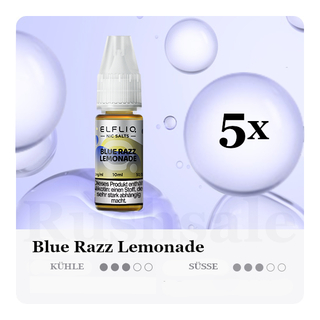 5x 10ml ELFLIQ Blue Razz Lemonade 10mg/ml