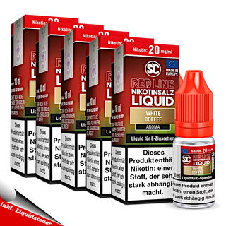 5x 10ml SC RED LINE White Coffe 20mg/ml