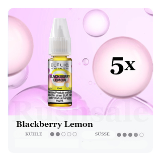 5x 10ml ELFLIQ Blackberry Lemon 10mg/ml