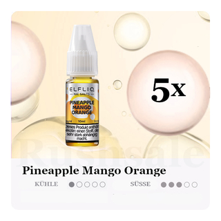 5x 10ml ELFLIQ Pineapple Mango Orange 10mg/ml