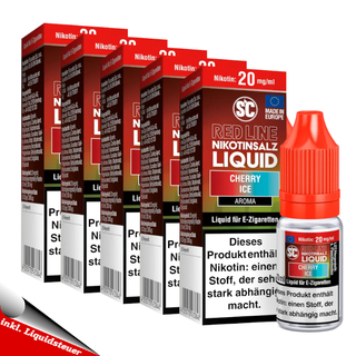 5x 10ml SC RED LINE Cherry Ice 20mg/ml