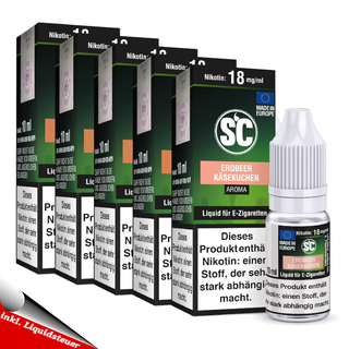 10x 10ml SC Liquid Erdbeer Ksekuchen 3mg/ml