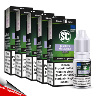 10x 10ml SC Liquid Blaubeer Ksekuchen 3mg/ml